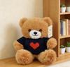 Teddy Bear Plush Toy With Heart Sweater For Kids And Adults