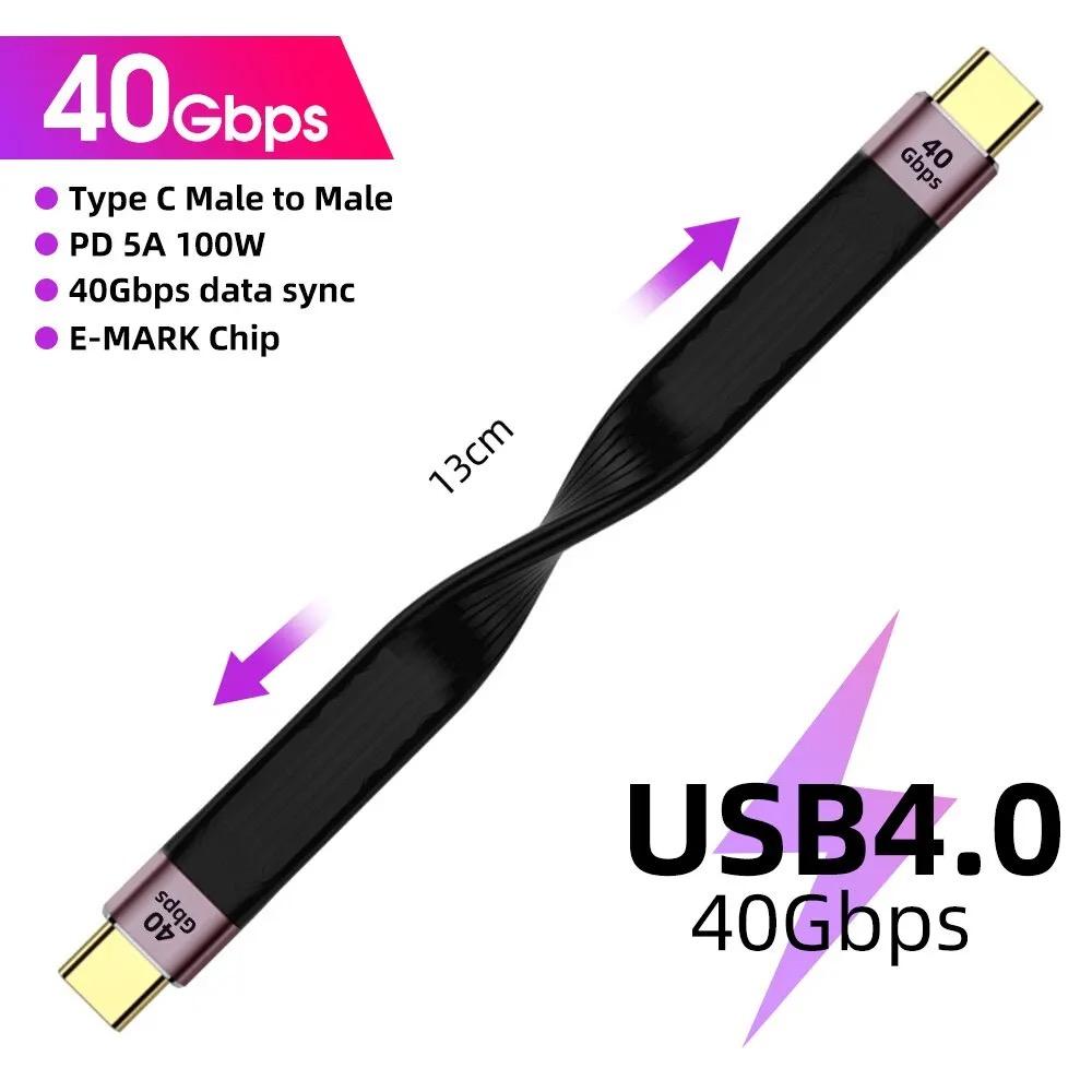 40Gbps USB C to USB Type C Cable for MacBook Pro Quick Charge 4.0/3.1 60W 100W PD Fast Charging for Samsung Xiaomi Charge Cable