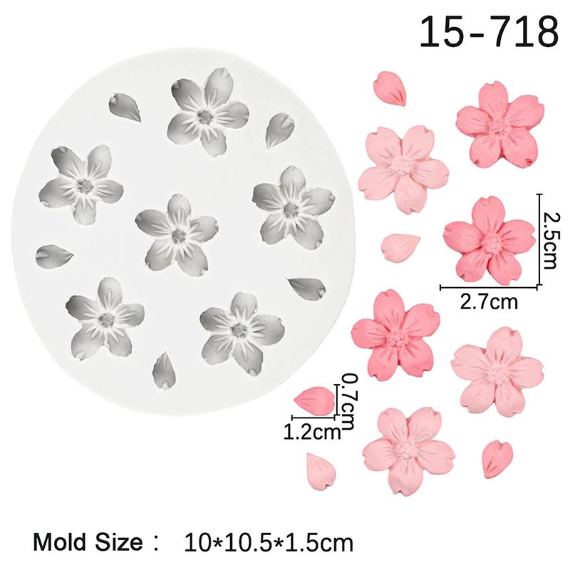 Daisy Flower Silicone Mold Fondant Mould Cake Decorating Tools Chocolate Gumpaste Candy Clay Moulds M2352