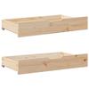 Under-bed Drawers with Castors 2 Pcs 95x55x16 Cm Solid Pine