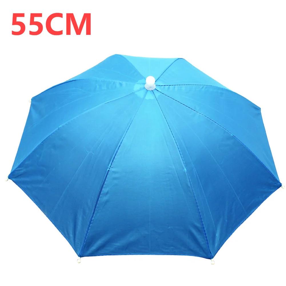 Rain Umbrella Hat Outdoor Portable Rain Umbrella Hat Foldable Sun Shade Waterproof Camping Fishing Headwear Cap Beach Head Hat