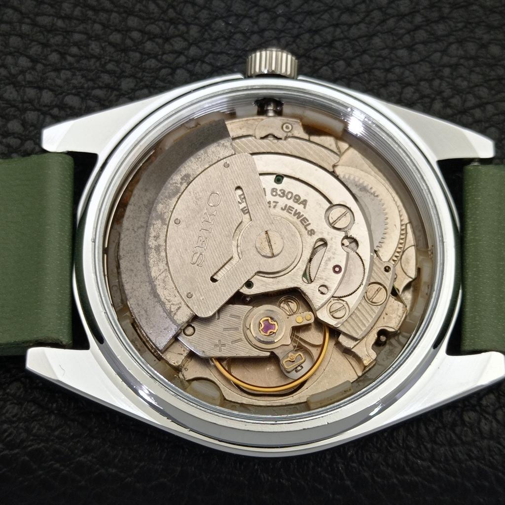 REFURBISHED SEIKO 5 AUTOMATIC 6309A VINTAGE JAPAN MENS GREEN WATCH a441263-4 Sk-a441263