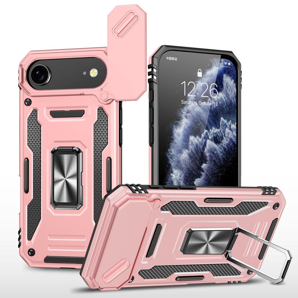 Slide Camera Cover with Phone Case for iPhone 17 Air Magnetic Car Mount Shockproof Rugged Protective Cover