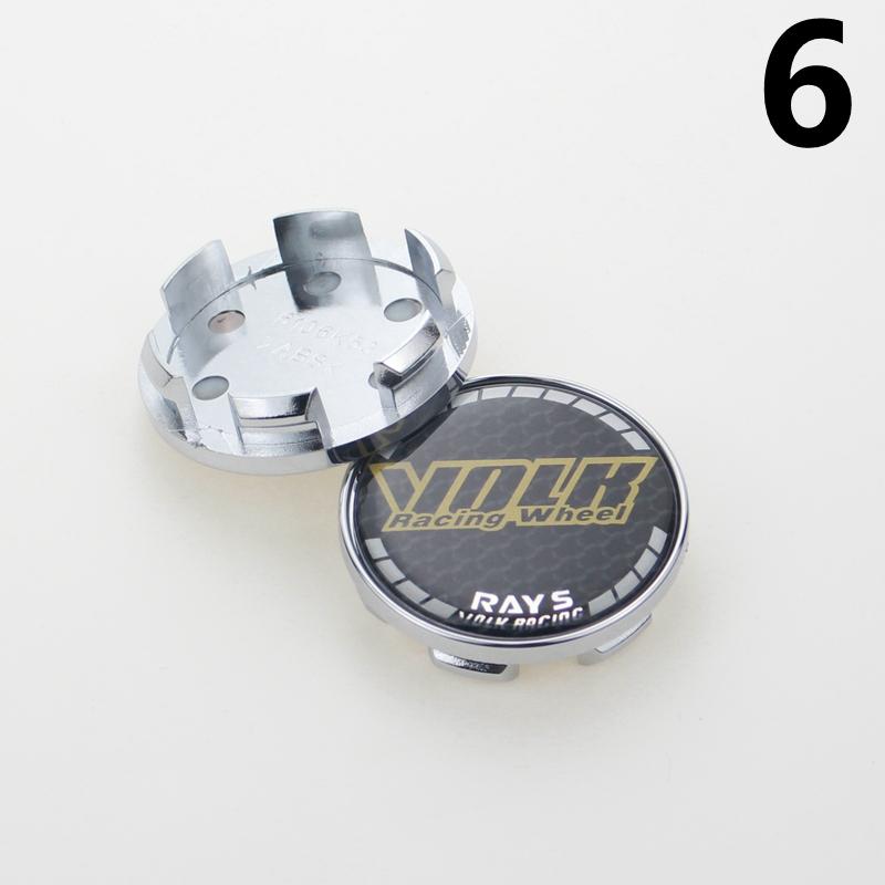 SET OF 4 RAYS VOLK Center Cap for Wheels 53mm OD & 48mm ID Dust Proof Hood Cover Plastic Base Wheel Hub Cap