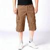 Heren Relaxed Fit 3/4 Cargo Shorts Elastische Taille Lichtgewicht Meerdere Zakken Casual Losse Rechte Pijpen Broek