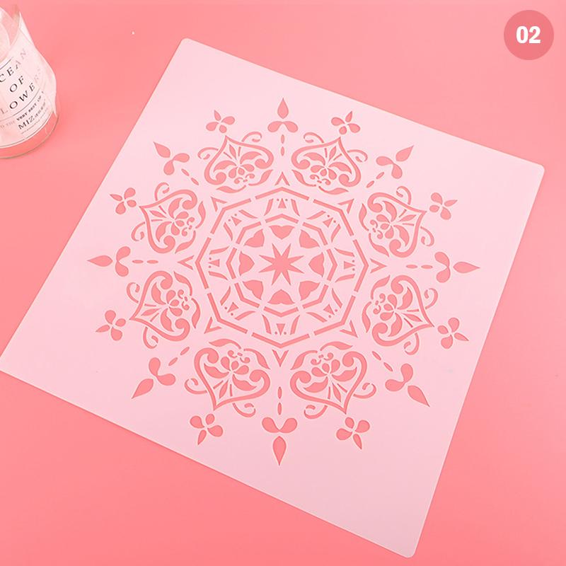 30Cm Diy Craft Mandala Mold For Painting Stencils Stamped Paper Card Template