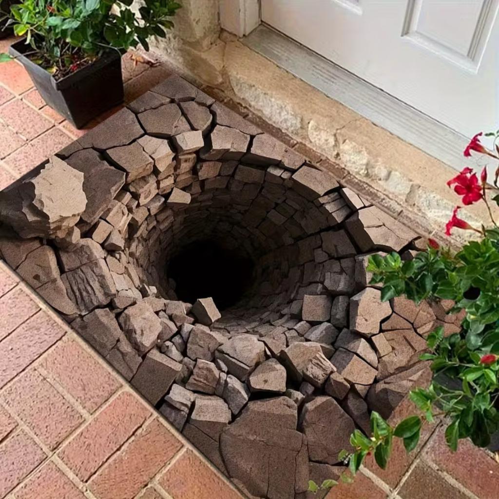 3D Visual Entrance Door Mat And Household Bathroom Floor Non- Mat