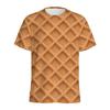 Chocolate Chip Cookie Seamless Pattern 3D All Over Print Short Sleeve T-Shirt Casual Top