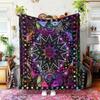 Sun and Moon Totem Digitalprinted Polyester Bedroom Velvet Flannel Cover Blanket Fleece Soft Sofa Cover Blankets for Beds