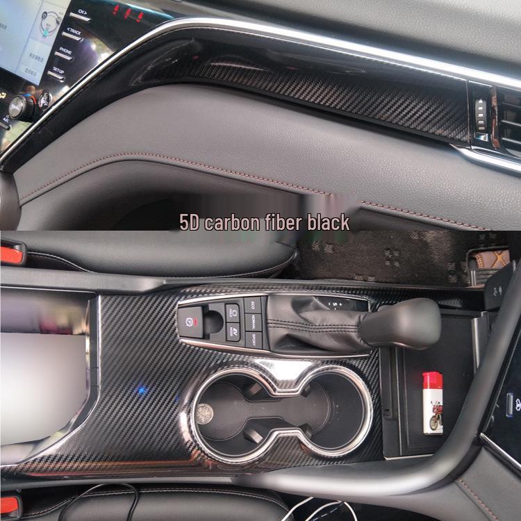 Eighth Gen Camry 18-21 Carbon Fiber Interior Gear Panel Sticker