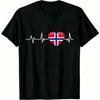 I Love Norway Pattern Print Men's T-shirt Summer Men's and Women's Casual Fashion Tops Men's Short Sleeve T-shirt Oversize Clothing
