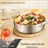 304 Food-Grade Stainless Steel Triple-Layer Stockpot for Induction Cookers - Perfect for Clear Soups and Universal Boiling, Uncoated.