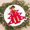 Glitter Felt Christmas Cutlery Holder Bag Washable Christmas Decoration Fork Pocket Non-Slip Table Ornaments Place Mats