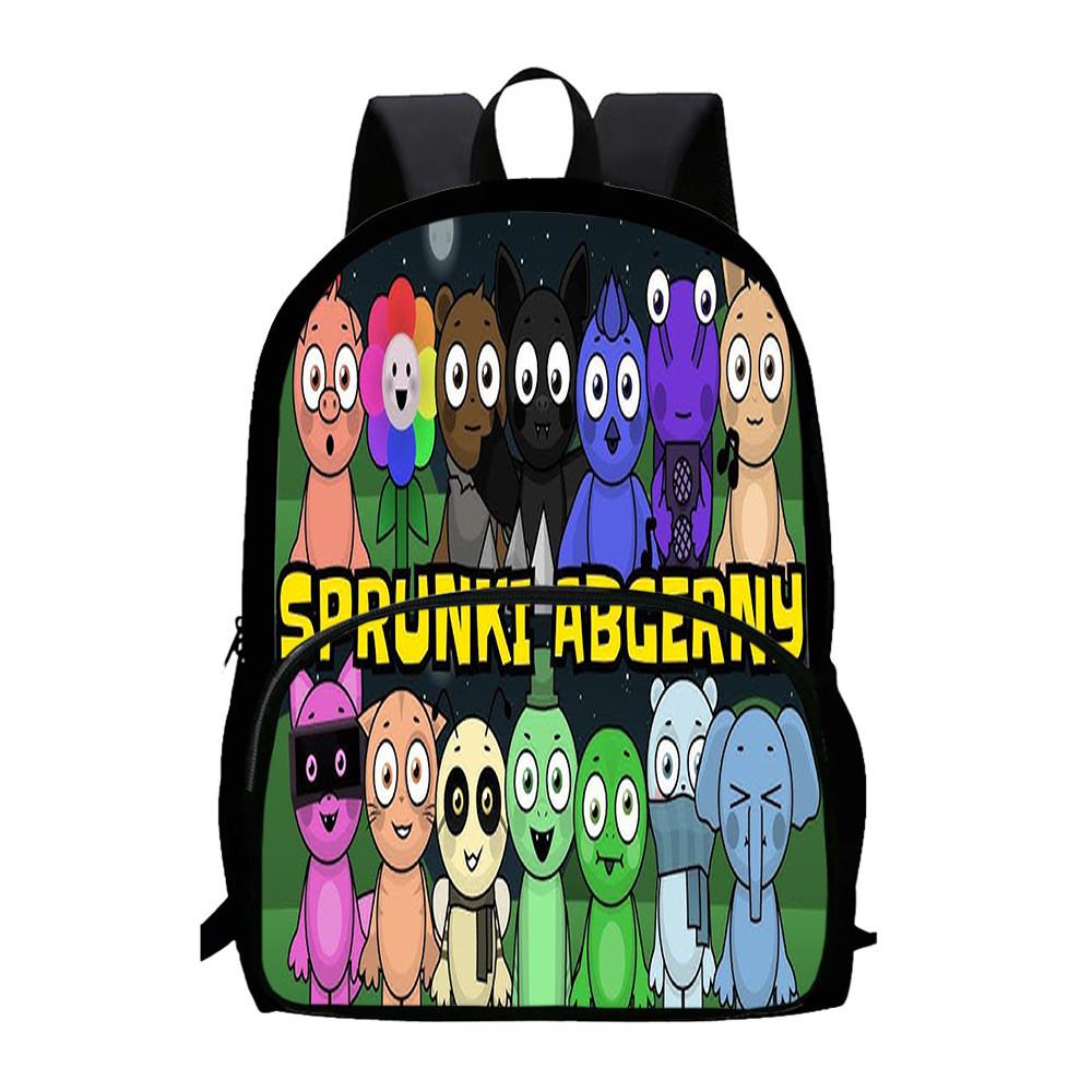 

3D Рюкзак Sprunki Игровой Дизайн Большой Вместимости Оксфорд Детский Школьный Подарочный Мешок Style 16