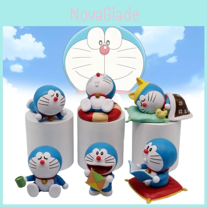 Adorable Doraemon Figurine Cute Pvc Collectible 7cm Relaxing Desktop Decoration Model