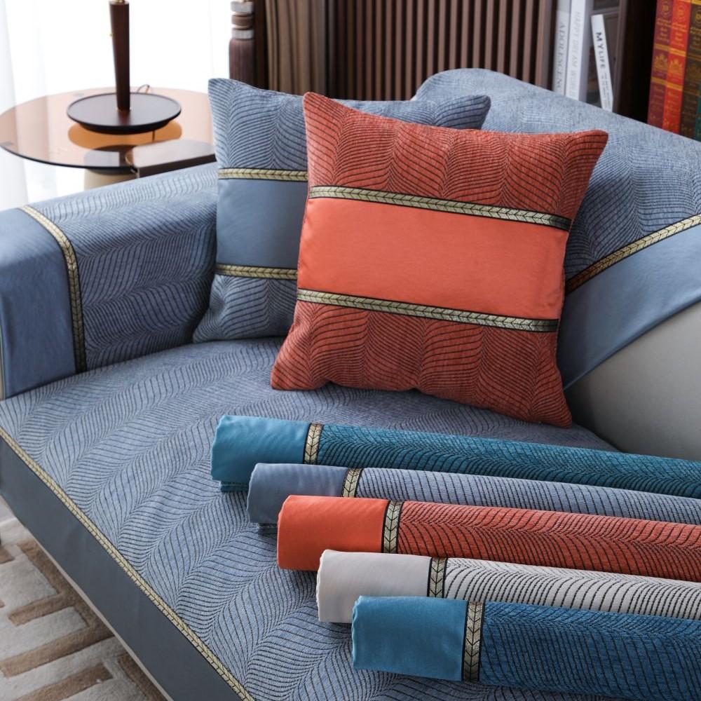 Living Room Anti-slip Couch Cushion Modern Furniture Protection Cover Four Seasons Universal Chenille Sofa Covers Sofa Towel