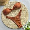 Bandeau Noué Bikini Brésilien Taille Haute Maillot de Bain Femme Maillot de Bain Deux-pièces Ensemble Bikini Maillot de Bain Maillot de Bain Swim