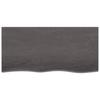 VidaXL Étagère murale gris foncé 100x50x4 cm bois chêne massif traité 363807