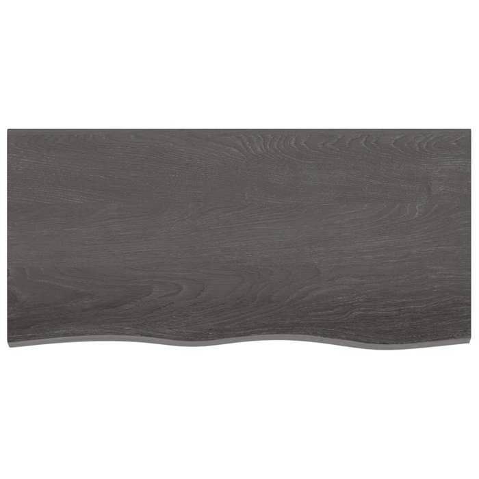 VidaXL Étagère murale gris foncé 100x50x4 cm bois chêne massif traité 363807