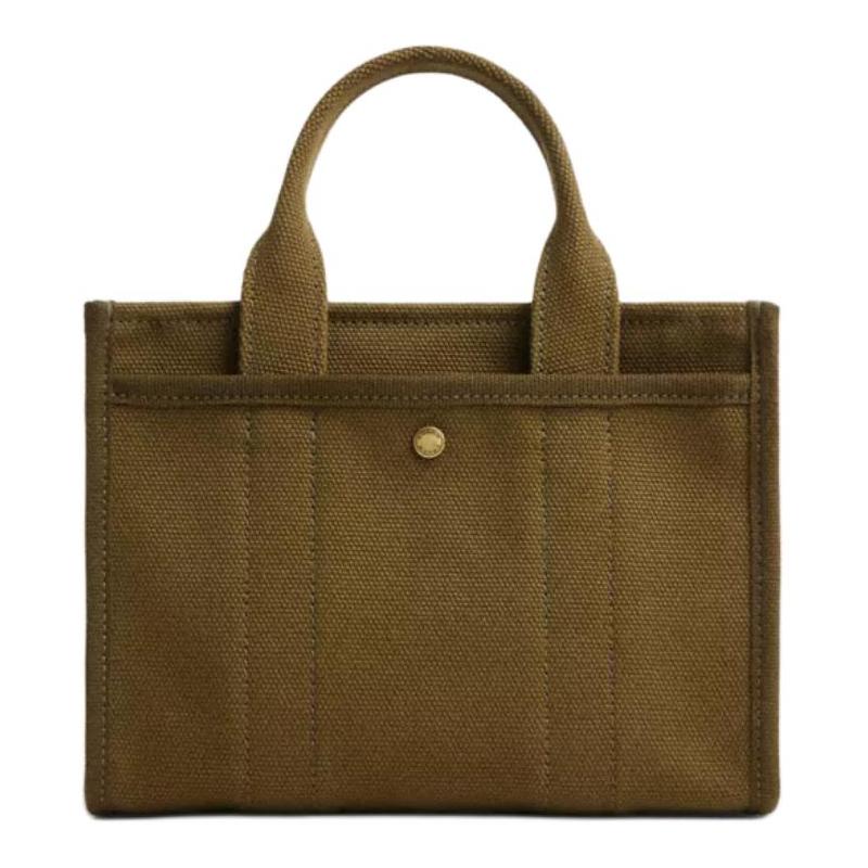 COACH Cargo 20 Logo Charm Removable Shoulder Strap Tote Bag Tote Bag Shopping Bag Fabric Shoulder Bag Small Women's Olive