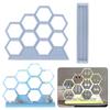 Top Quality Storage Silicone Mold Hollow Hexagonal Earring And Pendant Display Hanging Stand With Bottom Base Silicone Mold