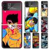 Skvělý I-Invincible Hard PC kryt na telefon pro Samsung Galaxy Z Flip 7 6 5 4 3 Černý ZFlip7 ZFlip6 Flip5 Flip4 Flip3 5G Potiskový kryt