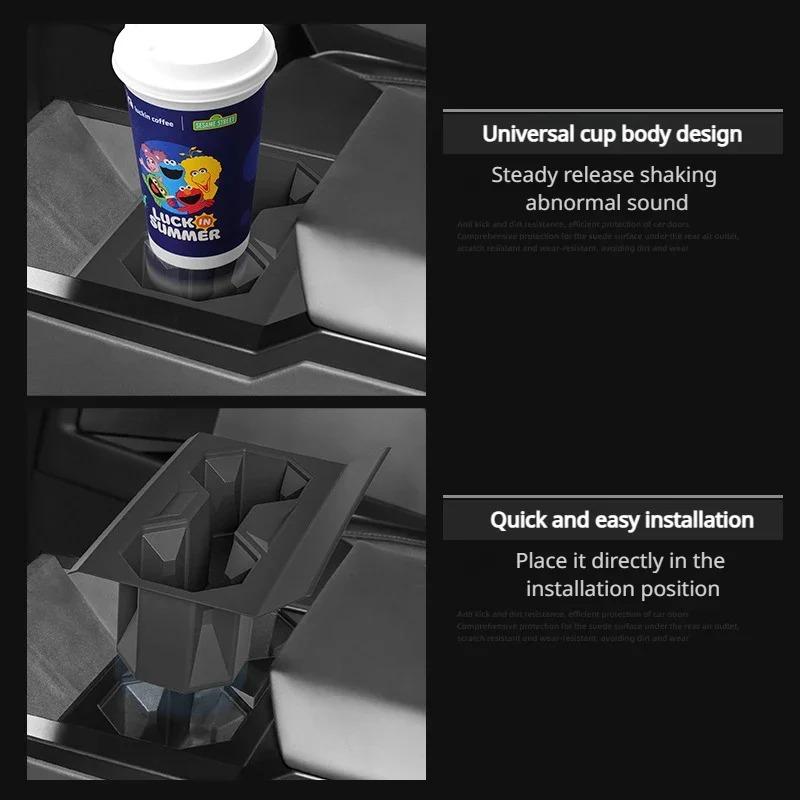 Drink Holder For Tesla Cybertruck 2025 Central Control Water Cup Holder Silicone Water Cup Limiter Pickup Truck Car Accessories