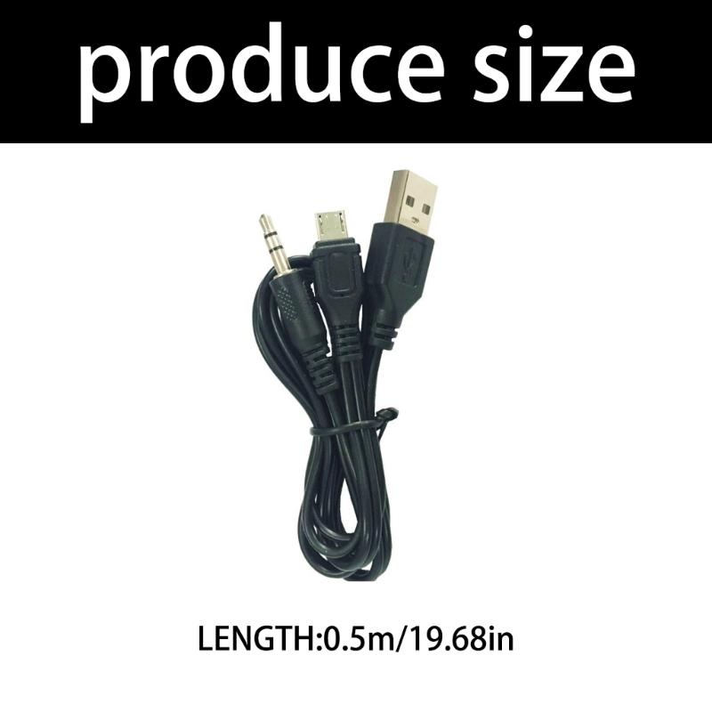 MicroUSB 5Pin To 3.5mm Auxes USB Powereds Sound Cable for Smartests Speakers and Mobile Devices