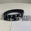 Metal Eyelet Belt No Punching Hollow Pu Leather Belt Paired With Jeans Belt For Men And Women