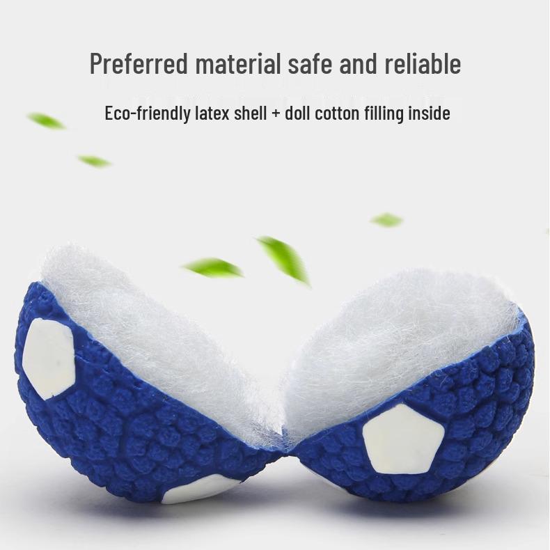 Durable Latex Football Dog Toy: Large Bite-Resistant, Sounding Ball for Molar Play