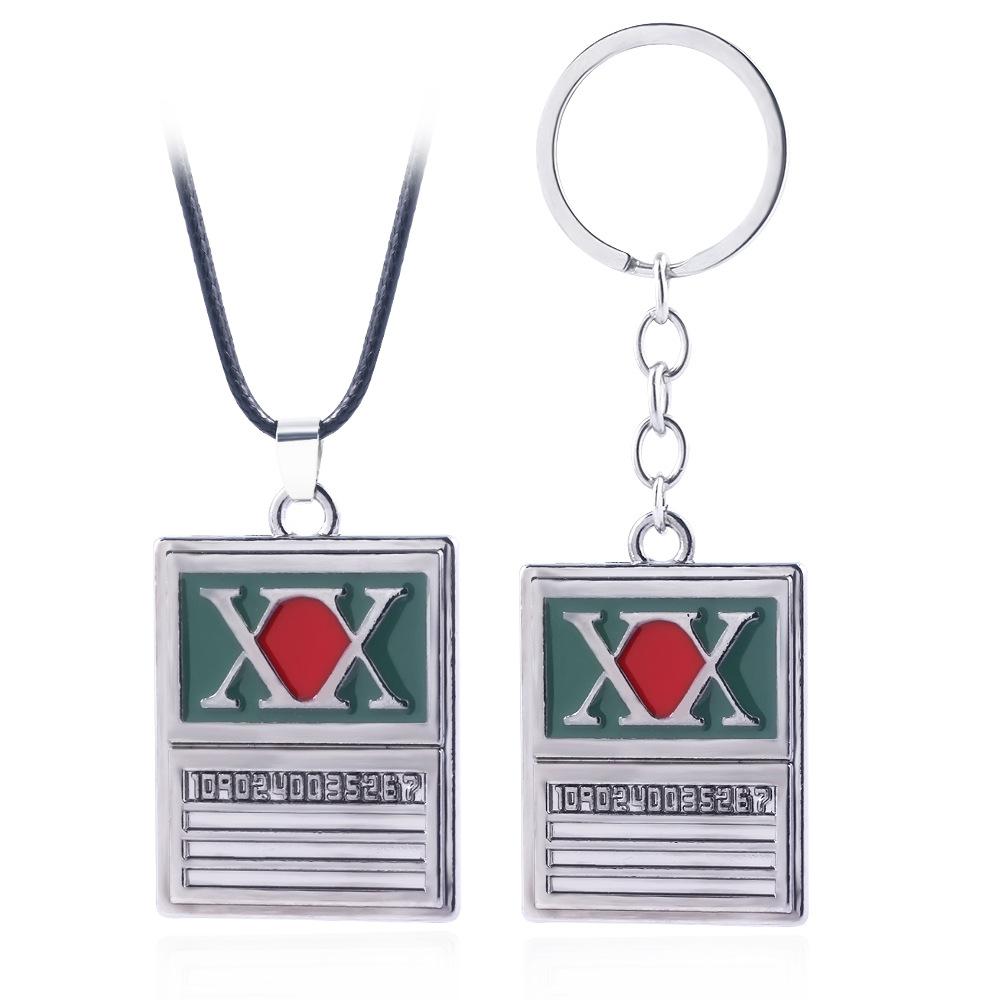 Hunter x Hunter Anime GON FREECSS Classic Hunter License Metal Card Tag Keychain - Collectible Cartoon Fans Jewelry Accessories