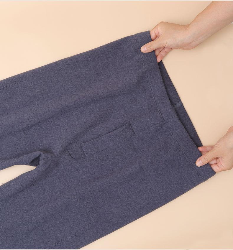 Men's and Women's High Waist Winter Velvet Lined Pants: Thickened Knee Pads, Warm Cotton Wool Base Layer, Autumn Thread, Silk Touch.