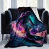 1 Stück Astronauten-Druck Leichte Flanelldecke, Bequeme und Warme Decke, für Camping Sofa Bett und Couch Büro, Geschenk