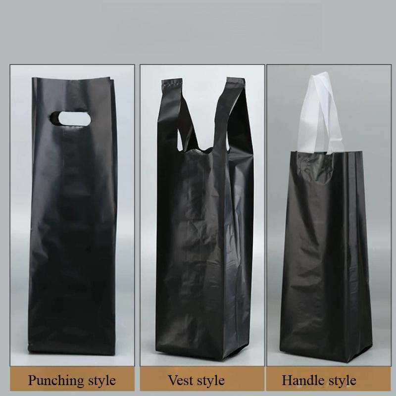 Plastic Handbag Single Double Wine Bottle Storage Sack Halloween Thanksgiving Wedding Gift Packaging Pouch Champagne Beverage Universal White Vest Bag