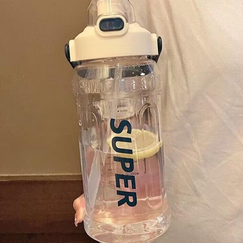 Graduated Sports Kettle with Straw 1.3L 1.5L 2L Fitness Drinking Bottle  Climbing