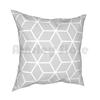 Lightgrey Interlocked Hexagon Lattice Pillow Case Printed Home Soft DIY Pillow Cover Lightgrey Geometric Chain Interlocked