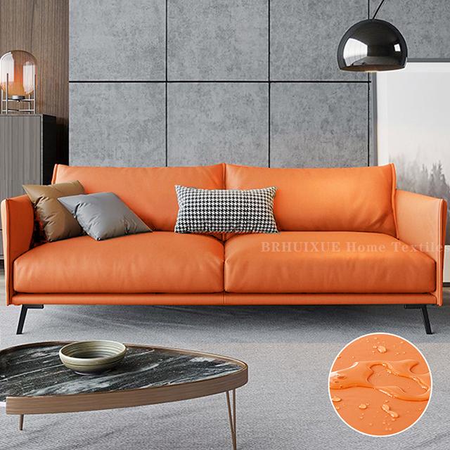 PU Leather Sofa Cover Durable Waterproof Sofa Seat Cushion Cover For Living Room Stretch L-shaped Sofa Slipcovers Protector