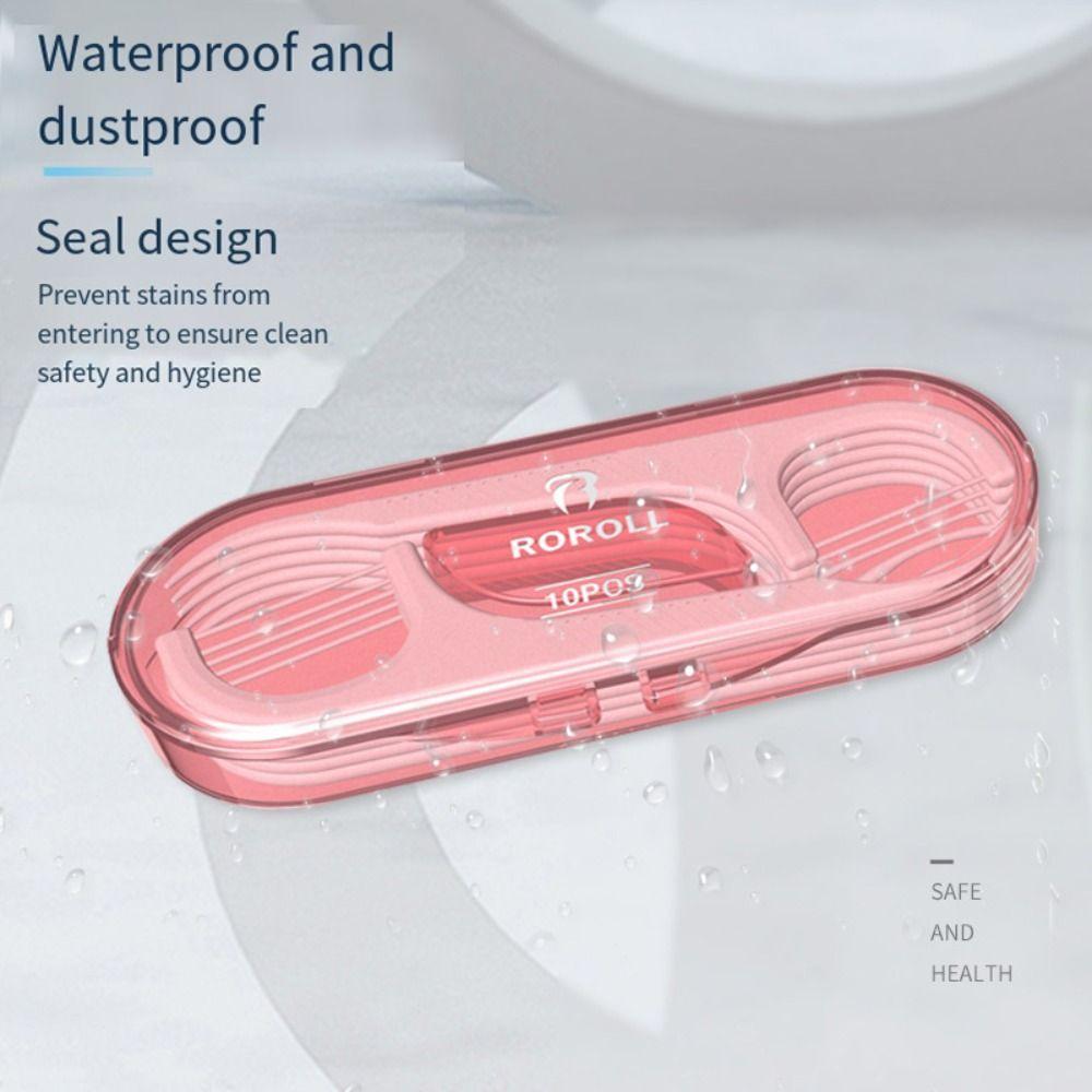 10 Pcs/box Dustproof Teeth Floss Storage Box Mini Floss Pick Dispenser  Family Travel