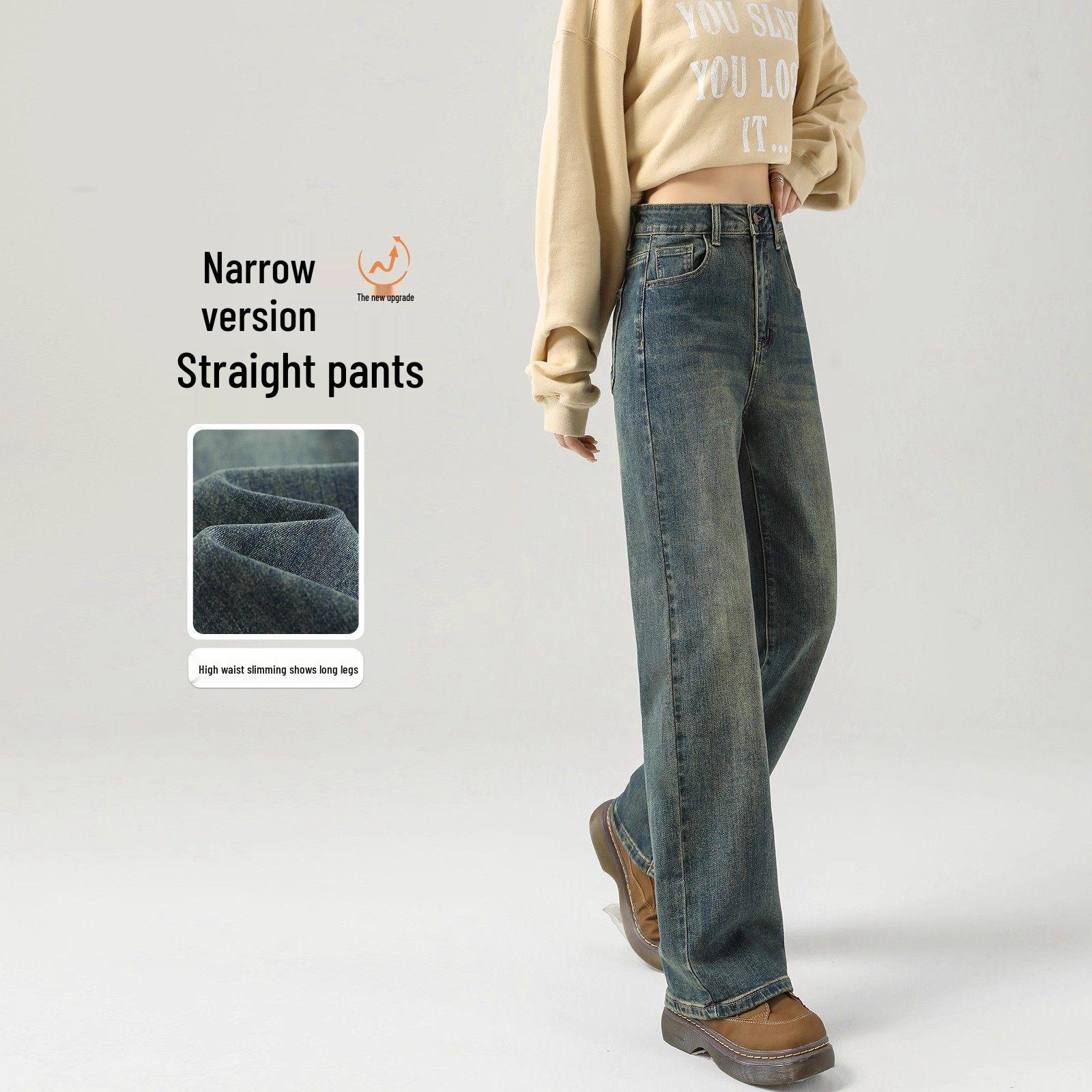 

2026 Women s High-Waisted Flannel-Lined Slimming Wide-Leg Winter Pants Size 28 (106-115 lbs)