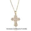 Faith Inspired Crosses Necklace Charm Pendant Made with Sturdy Alloy Adjustable Chain for Men and Women Daily Use