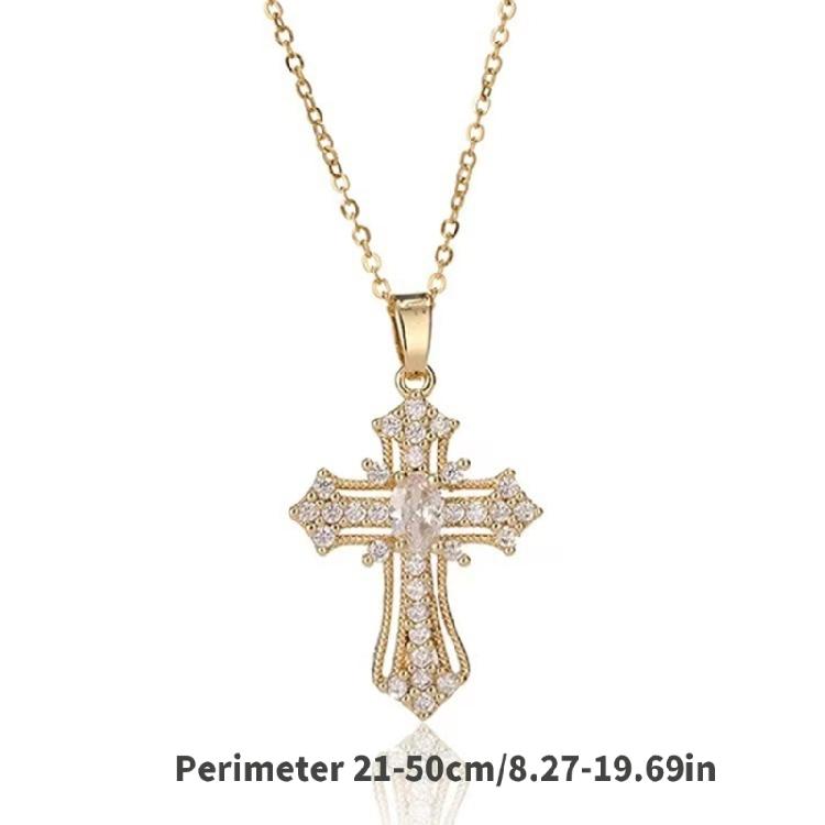 Faith Inspired Crosses Necklace Charm Pendant Made with Sturdy Alloy Adjustable Chain for Men and Women Daily Use