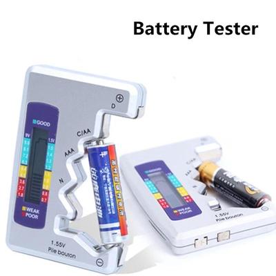 Dijital Pil Test Cihazı LCD Ekran AA/AAA/9V/1.5V Düğme Pil Kapasitesi Kontrol Dedektörü Kapasite Teşhis Aracı