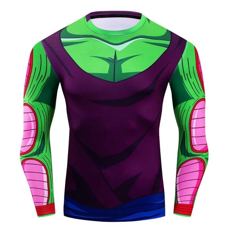 3D Print Long-Sleeve Compression Shirts Multiple Characters & Armor Element Design Stylish Fitness Tees