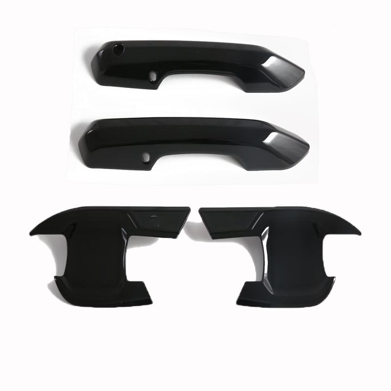 For Ford Mustang 2024 2025 ABS carbonfiber black Exterior Side Door Handle door Bowl sticker Cover Trim External accessories