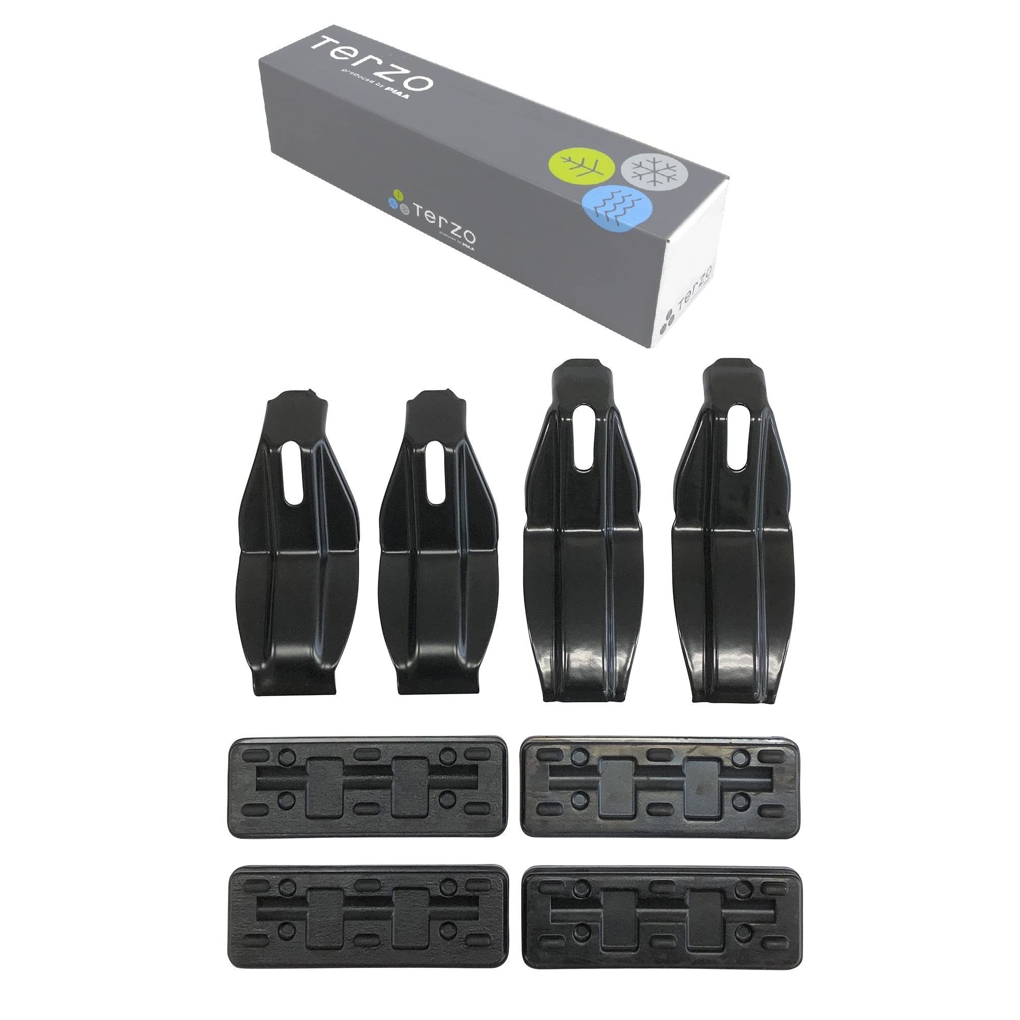 

Terzo Roof Carrier with Mounting Set of Black with Suzuki Mazda Flair EH449 (by PIAA) Carrier/Base Vehicle-Specific Holders, 4, [Compatible Hustler,