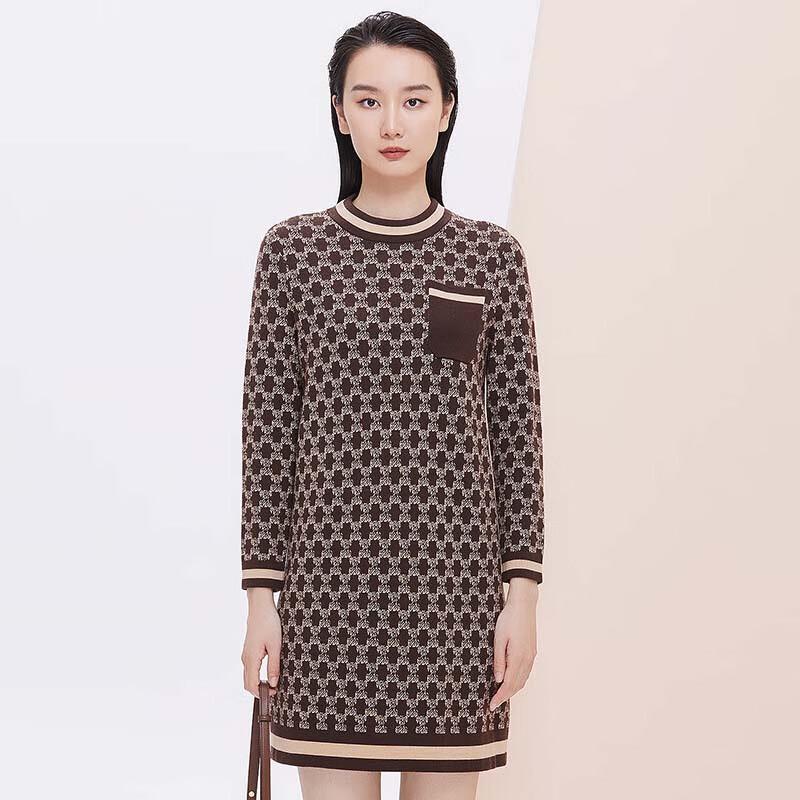 

JESSIE Женский вязаный свитер с принтом «ромб» L