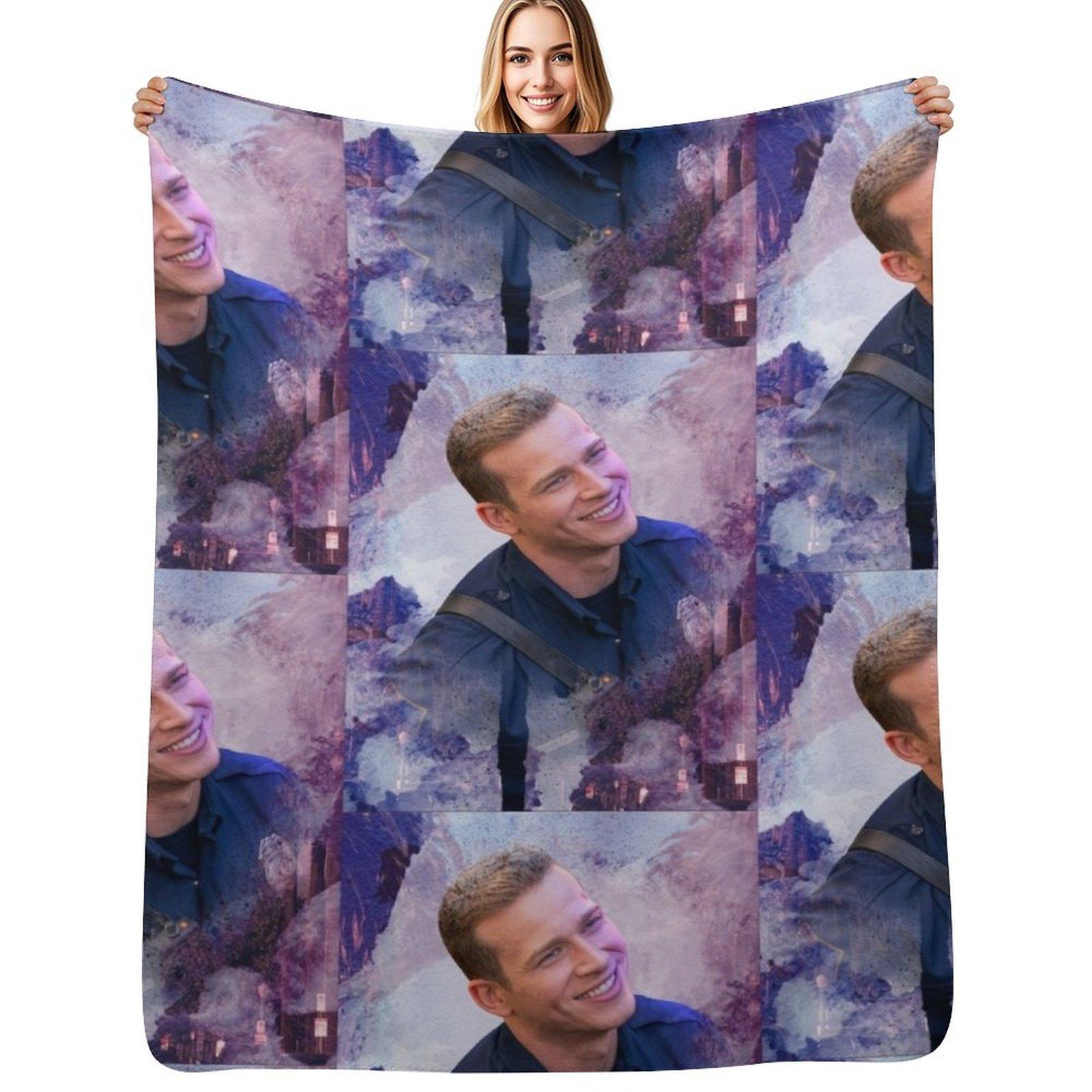 Evan “Buck” Buckley - L.A. Dream Throw Blanket Cozy Throw Blanket Birthday Gift for Him Her Size: 75*100cm, Weight: 230 GSM