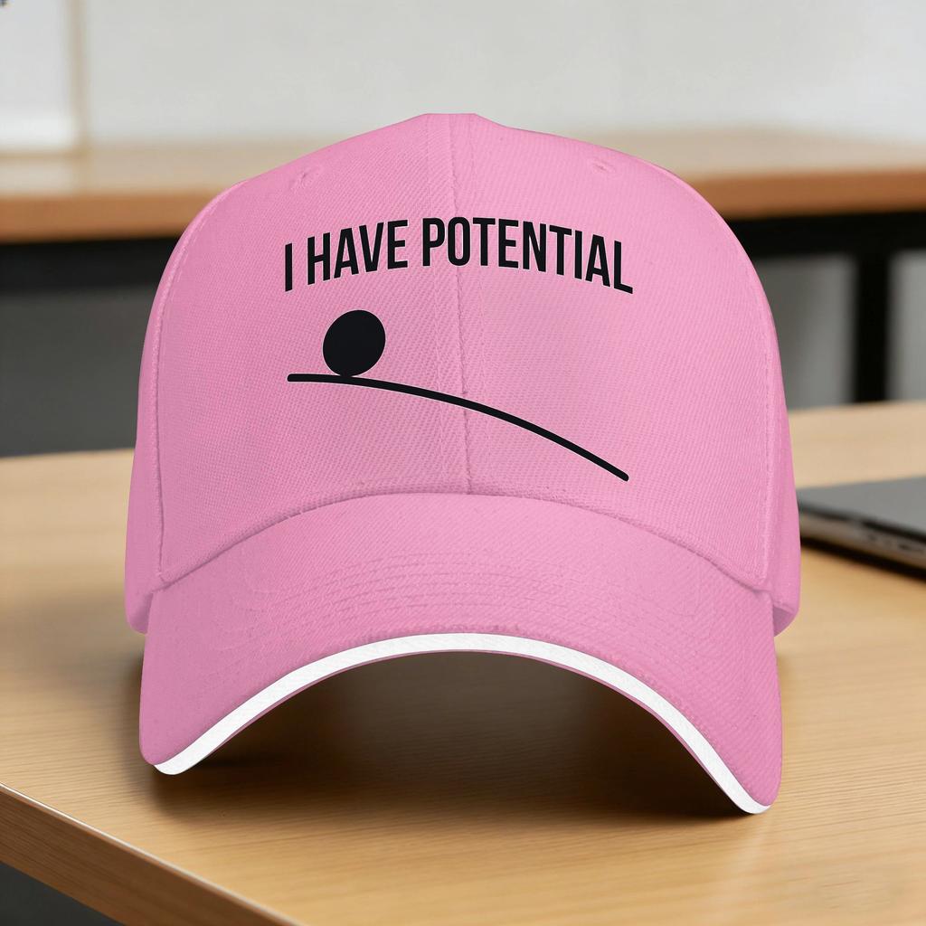 I Have Potential Joke Baseball Cap  Casual Unisex Unisex Trucker Hat Wholesale Design Outdoor Sports Baseball Caps Birthday Gift