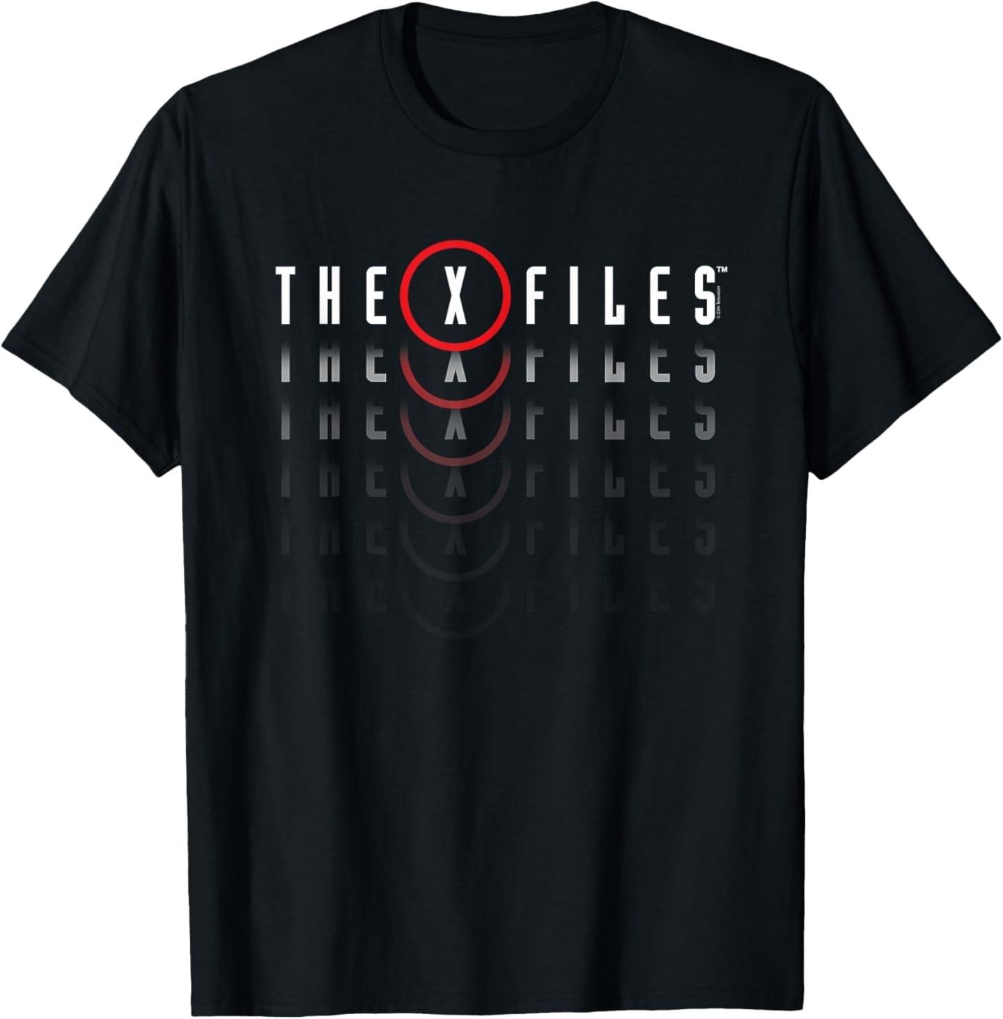 X-Files Repeating Logo Vintage Supernatural 90 s TV Show T-Shirt S разноцветный