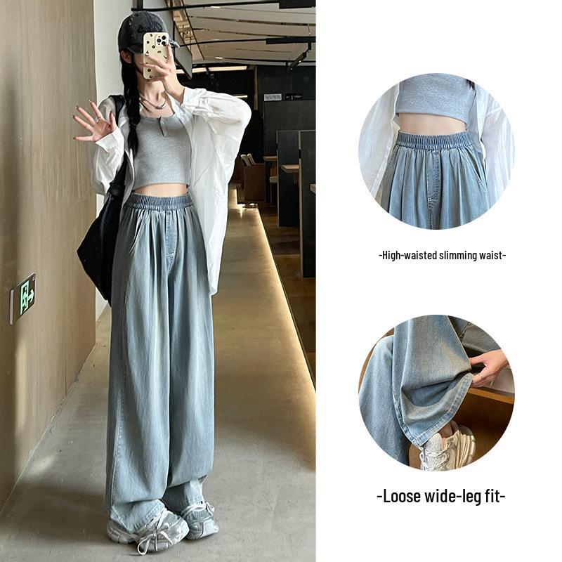 

Women s Blue Tencel Jeans - Spring/Autumn 2025 Collection: Loose, Slimming Straight, Narrow & Wide Leg Options M (101-115 jin)